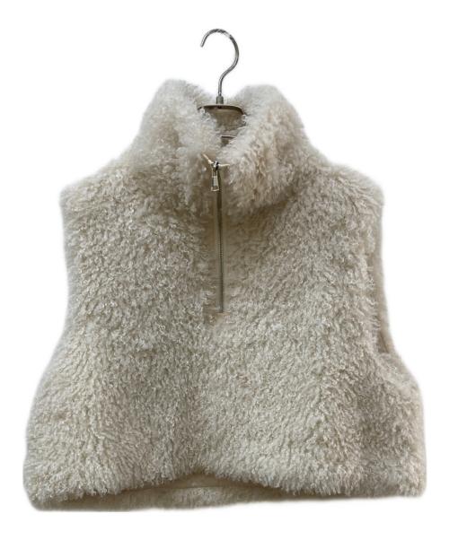 GALLARDA GALANTE（ガリャルダガランテ）GALLARDA GALANTE (ガリャルダガランテ) フェイクファーハーフZIPプルオーバー ベージュ サイズ:Fの古着・服飾アイテム