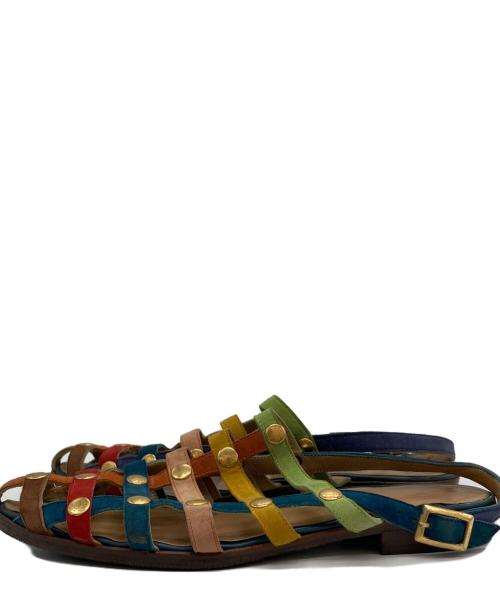 HERMES（エルメス）HERMES (エルメス) グラデュエーターサンダル マルチカラー サイズ:22.5の古着・服飾アイテム