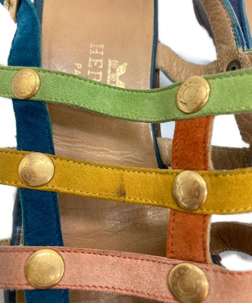 HERMES（エルメス）HERMES (エルメス) グラデュエーターサンダル マルチカラー サイズ:22.5の古着・服飾アイテム