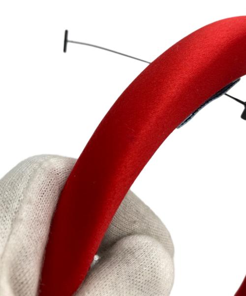 PRADA（プラダ）PRADA (プラダ) リボン付ヘアカチューシャ レッドの古着・服飾アイテム