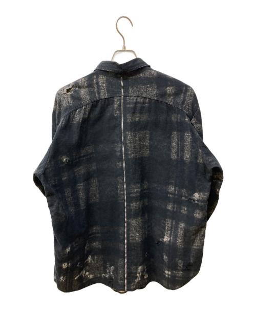 MINUS（マイナス）MINUS (マイナス) ダメージ加工シャツ ブラック サイズ:Freeの古着・服飾アイテム