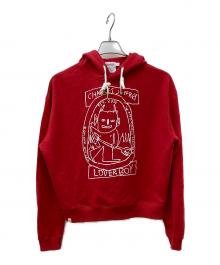 CHARLES JEFFREY LOVERBOY（チャールズ ジェフリー ラバーボーイ）の古着「プリント猫耳パーカー」｜レッド