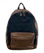 COACHコーチ）の古着「レザー切替リュック」｜ブラウン