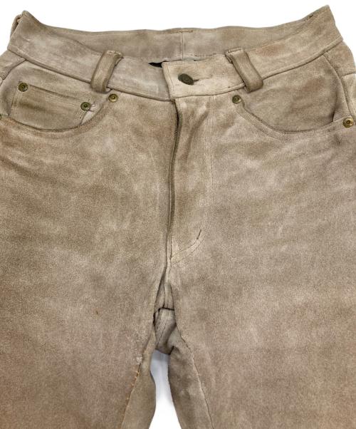 Schott（ショット）Schott (ショット) レザーパンツ ベージュ サイズ:W28の古着・服飾アイテム