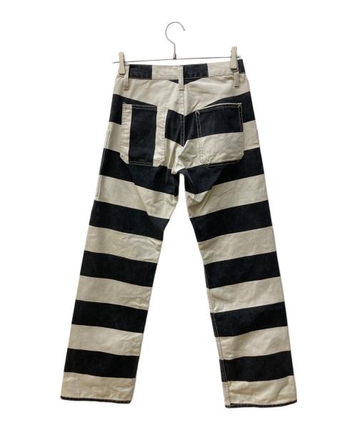ROAD RUNNER（ロードランナー）road runner (ロードランナー) 囚人パンツ ブラック×アイボリー サイズ:XSの古着・服飾アイテム