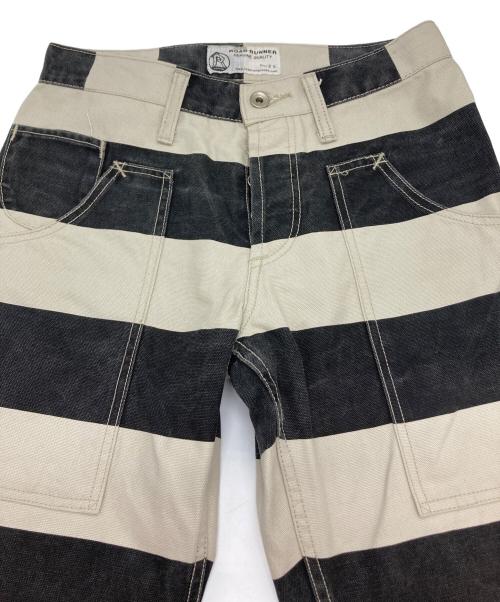 ROAD RUNNER（ロードランナー）road runner (ロードランナー) 囚人パンツ ブラック×アイボリー サイズ:XSの古着・服飾アイテム