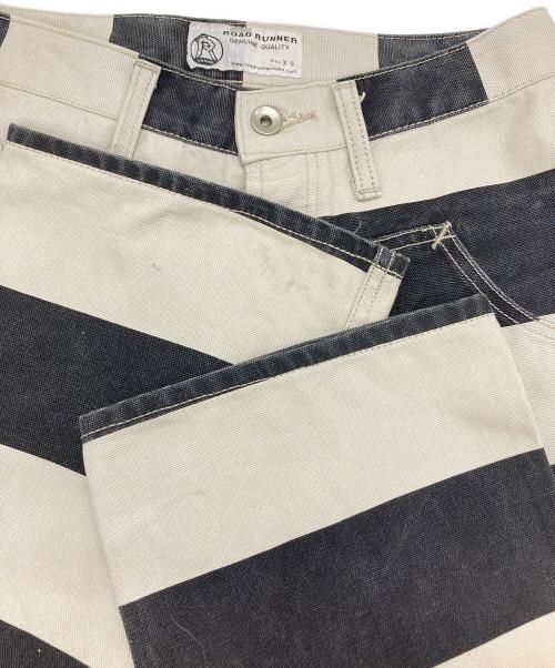 ROAD RUNNER（ロードランナー）road runner (ロードランナー) 囚人パンツ ブラック×アイボリー サイズ:XSの古着・服飾アイテム