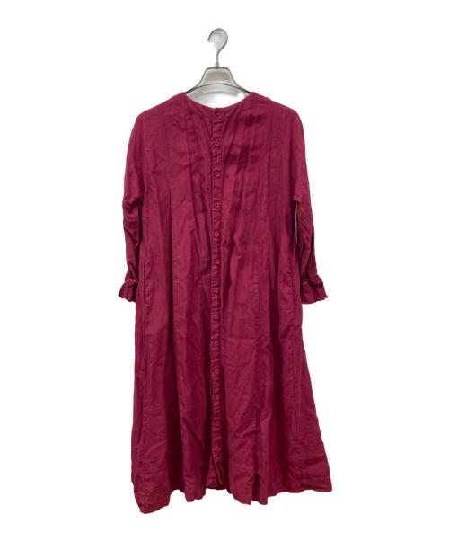 nest Robe（ネストローブ）nest Robe (ネストローブ) リネンワンピース ワインレッド サイズ:FREEの古着・服飾アイテム