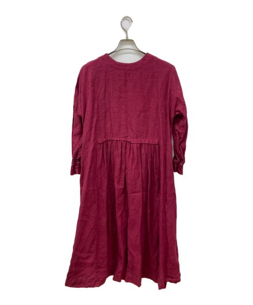 nest Robe（ネストローブ）nest Robe (ネストローブ) リネンワンピース ワインレッド サイズ:FREEの古着・服飾アイテム