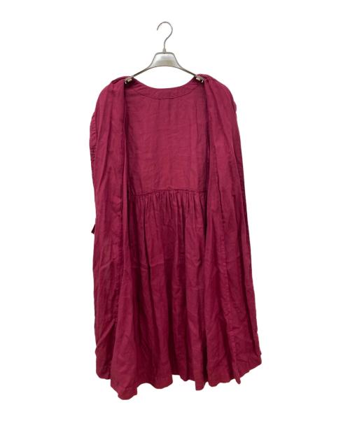 nest Robe（ネストローブ）nest Robe (ネストローブ) リネンワンピース ワインレッド サイズ:FREEの古着・服飾アイテム