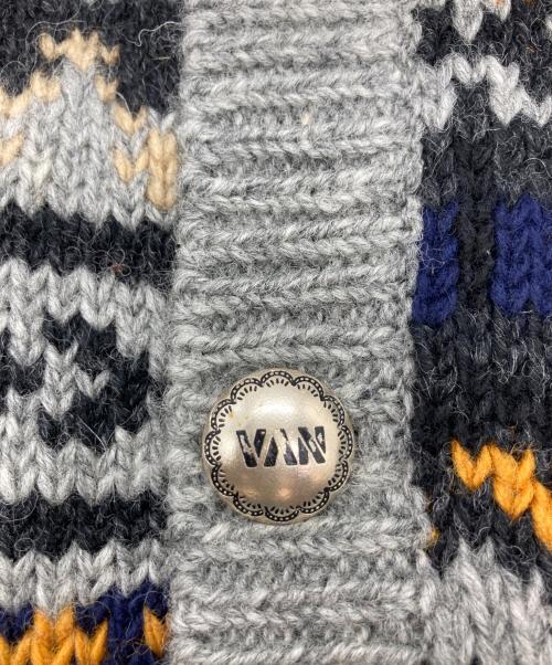 VAN（ヴァン）VAN (ヴァン) カウチンニットカーディガン グレー サイズ:Ｍの古着・服飾アイテム