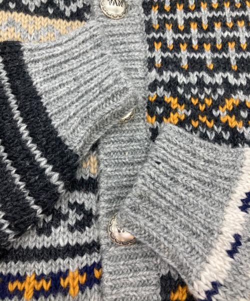 VAN（ヴァン）VAN (ヴァン) カウチンニットカーディガン グレー サイズ:Ｍの古着・服飾アイテム