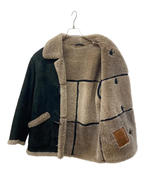 TEODEM（テオデム）teodem (テオデム) ムートンジャケット ブラック サイズ:Lの古着・服飾アイテム