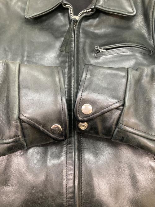 squadron（スクアドロン）squadron (スクアドロン) シングルライダースレザージャケット ブラック サイズ:38の古着・服飾アイテム