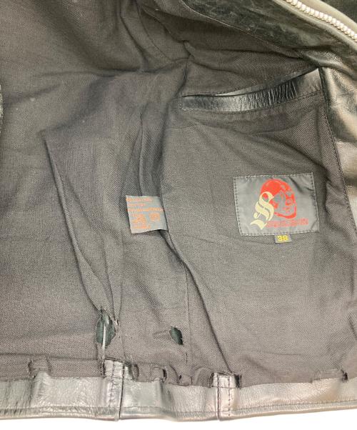 squadron（スクアドロン）squadron (スクアドロン) シングルライダースレザージャケット ブラック サイズ:38の古着・服飾アイテム