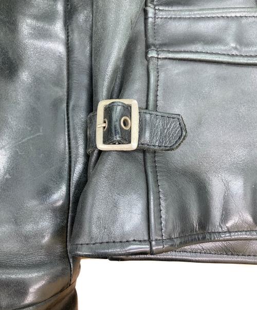 squadron（スクアドロン）squadron (スクアドロン) シングルライダースレザージャケット ブラック サイズ:38の古着・服飾アイテム