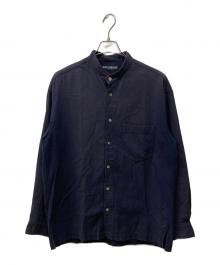 ISSEY MIYAKE（イッセイミヤケ）の古着「バンドカラーシャツ」｜ブラック