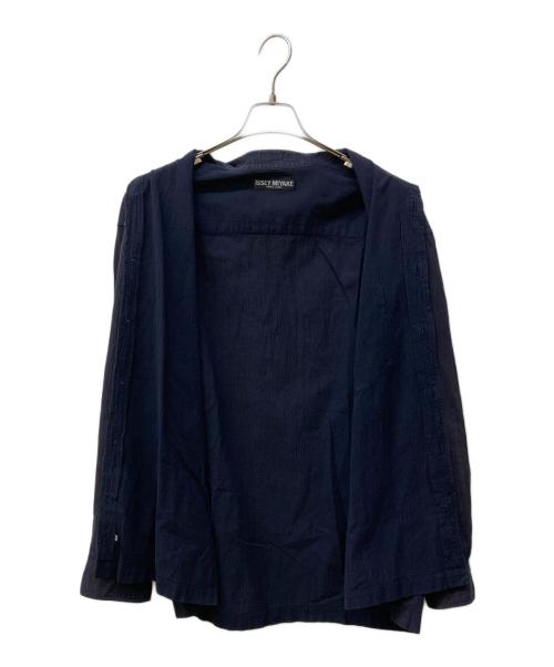 ISSEY MIYAKE（イッセイミヤケ）ISSEY MIYAKE (イッセイミヤケ) バンドカラーシャツ ブラック サイズ:3の古着・服飾アイテム