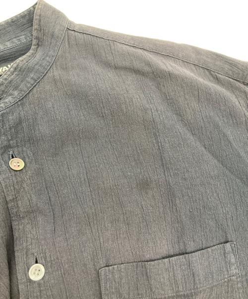 ISSEY MIYAKE（イッセイミヤケ）ISSEY MIYAKE (イッセイミヤケ) バンドカラーシャツ ブラック サイズ:3の古着・服飾アイテム
