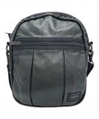 PORTERポーター）の古着「オールレザーショルダーバッグ」｜ブラック