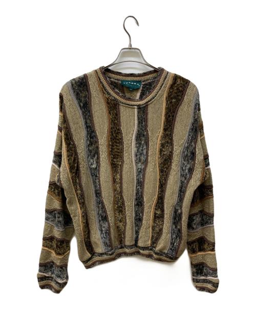 TUNDRA（ツンドラ）TUNDRA (ツンドラ) 3Dニット ブラウン サイズ:Lの古着・服飾アイテム