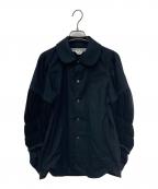 COMME des GARCONSコムデギャルソン）の古着「袖ギャザー丸襟シャツ」｜ブラック