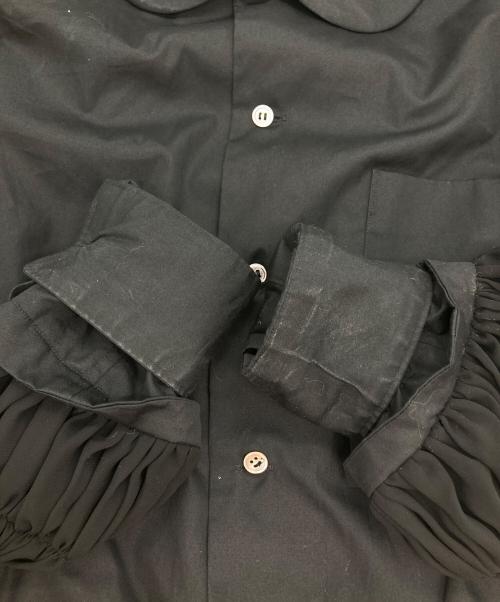 COMME des GARCONS（コムデギャルソン）COMME des GARCONS (コムデギャルソン) 袖ギャザー丸襟シャツ ブラック サイズ:XSの古着・服飾アイテム