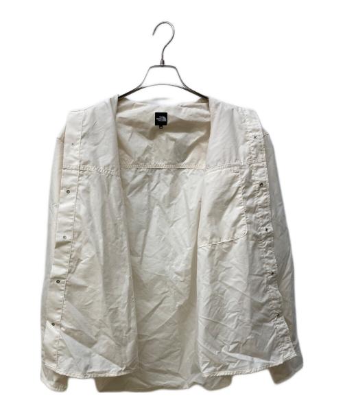 THE NORTH FACE（ザ ノース フェイス）THE NORTH FACE (ザ ノース フェイス) ロングスリーブヌプシシャツ アイボリー サイズ:M 未使用品の古着・服飾アイテム