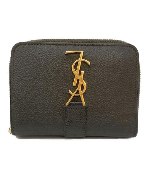 Yves Saint Laurent（イヴサンローラン）Yves Saint Laurent (イヴサンローラン) 2つ折り財布 グレーの古着・服飾アイテム