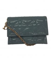 Christian Dior（クリスチャン ディオール）の古着「カナージュ/ショルダーウォレット」｜ブルー