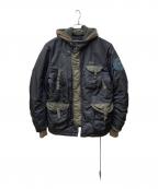 ALPHAアルファ）の古着「ミリタリージャケット」｜ブラック