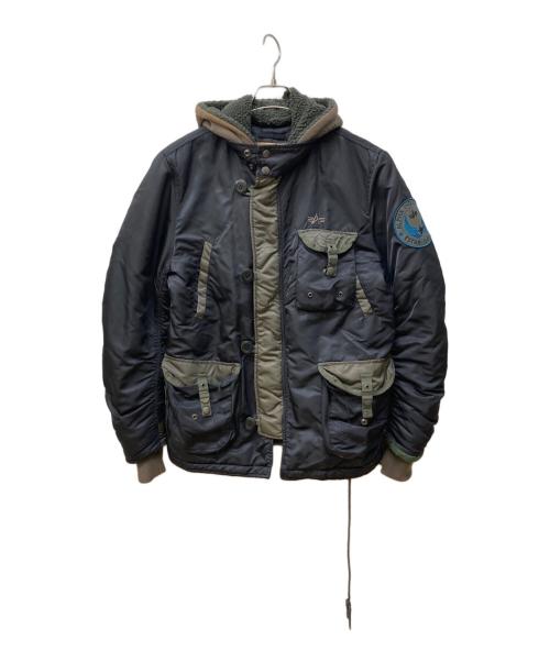 ALPHA（アルファ）ALPHA (アルファ) ミリタリージャケット ブラック サイズ:Ｓの古着・服飾アイテム