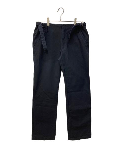 Jean Paul Gaultier homme（ジャンポールゴルチェオム）Jean Paul GAULTIER HOMME (ジャンポールゴルチェオム) サイドシンチベルテッドパンツ ブラック サイズ:52の古着・服飾アイテム