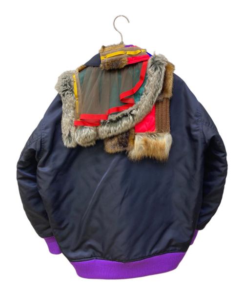 KOLOR（カラー）KOLOR (カラー) ファードッキングブルゾン パープル×ネイビー サイズ:Ｍの古着・服飾アイテム