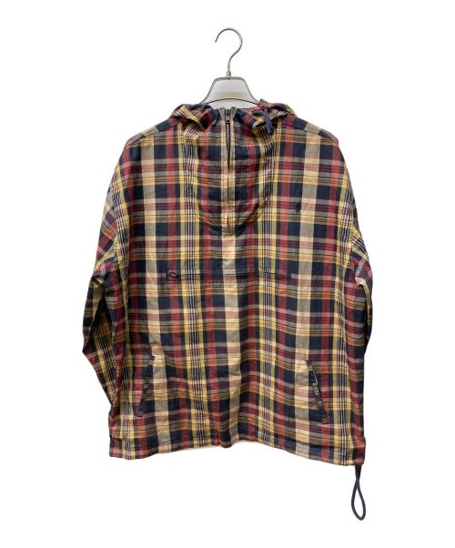 POLO RALPH LAUREN（ポロ・ラルフローレン）POLO RALPH LAUREN (ポロ・ラルフローレン) コットンツイルチェックアノラックパーカー ネイビー×レッド サイズ:Mの古着・服飾アイテム