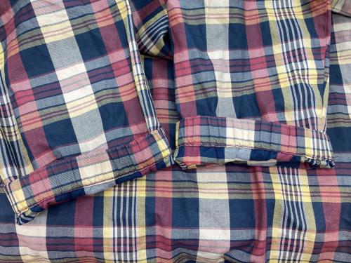 POLO RALPH LAUREN（ポロ・ラルフローレン）POLO RALPH LAUREN (ポロ・ラルフローレン) コットンツイルチェックアノラックパーカー ネイビー×レッド サイズ:Mの古着・服飾アイテム