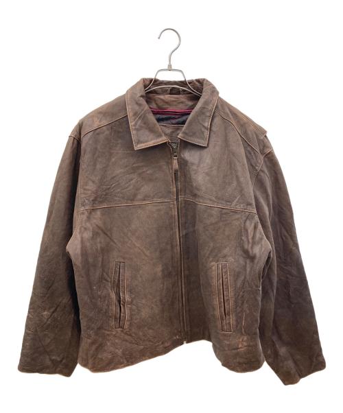 ST JOHN'S BAY（セントジョンズベイ）ST JOHN'S BAY (セントジョンズベイ) レザージャケット ブラウン サイズ:XLの古着・服飾アイテム