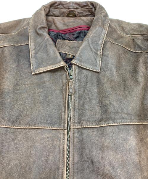ST JOHN'S BAY（セントジョンズベイ）ST JOHN'S BAY (セントジョンズベイ) レザージャケット ブラウン サイズ:XLの古着・服飾アイテム