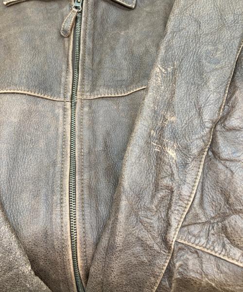 ST JOHN'S BAY（セントジョンズベイ）ST JOHN'S BAY (セントジョンズベイ) レザージャケット ブラウン サイズ:XLの古着・服飾アイテム