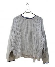 Eddie Bauer（エディーバウアー）の古着「バーズアイニット」｜グレー×ブルー