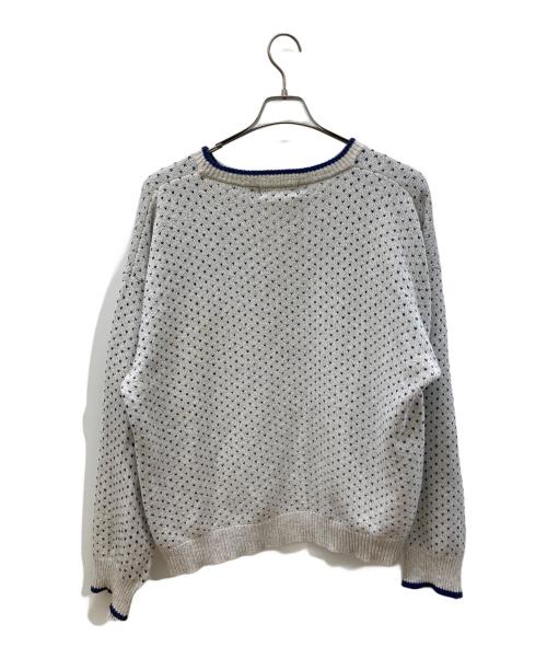 Eddie Bauer（エディーバウアー）Eddie Bauer (エディーバウアー) バーズアイニット グレー×ブルー サイズ:XLの古着・服飾アイテム