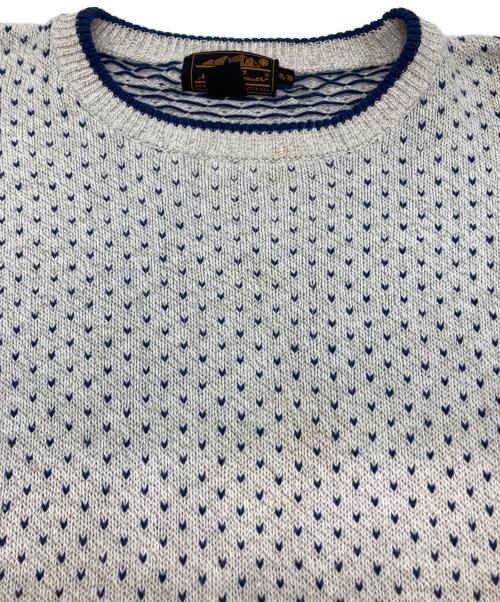 Eddie Bauer（エディーバウアー）Eddie Bauer (エディーバウアー) バーズアイニット グレー×ブルー サイズ:XLの古着・服飾アイテム