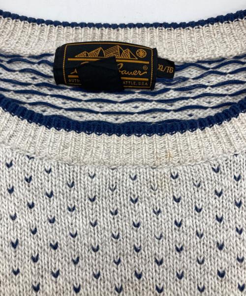 Eddie Bauer（エディーバウアー）Eddie Bauer (エディーバウアー) バーズアイニット グレー×ブルー サイズ:XLの古着・服飾アイテム