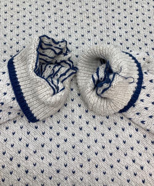 Eddie Bauer（エディーバウアー）Eddie Bauer (エディーバウアー) バーズアイニット グレー×ブルー サイズ:XLの古着・服飾アイテム