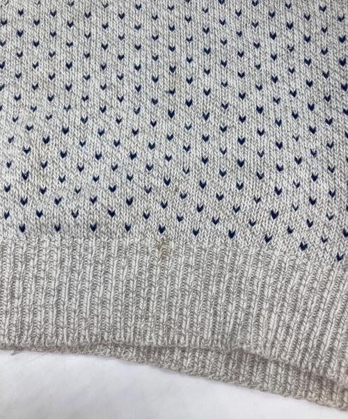 Eddie Bauer（エディーバウアー）Eddie Bauer (エディーバウアー) バーズアイニット グレー×ブルー サイズ:XLの古着・服飾アイテム