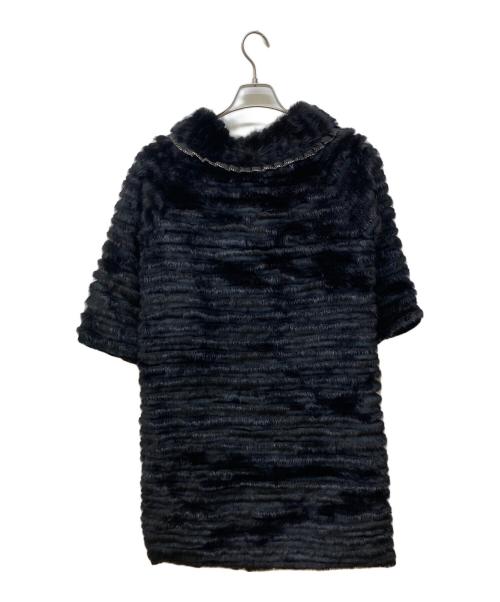 LANVIN en Bleu（ランバンオンブルー）LANVIN en Bleu (ランバンオンブルー) ファーコート ブラック サイズ:‐の古着・服飾アイテム