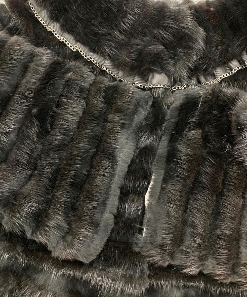 LANVIN en Bleu（ランバンオンブルー）LANVIN en Bleu (ランバンオンブルー) ファーコート ブラック サイズ:‐の古着・服飾アイテム