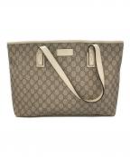 GUCCIグッチ）の古着「GGスプリームPVCトートバッグ」｜ベージュ