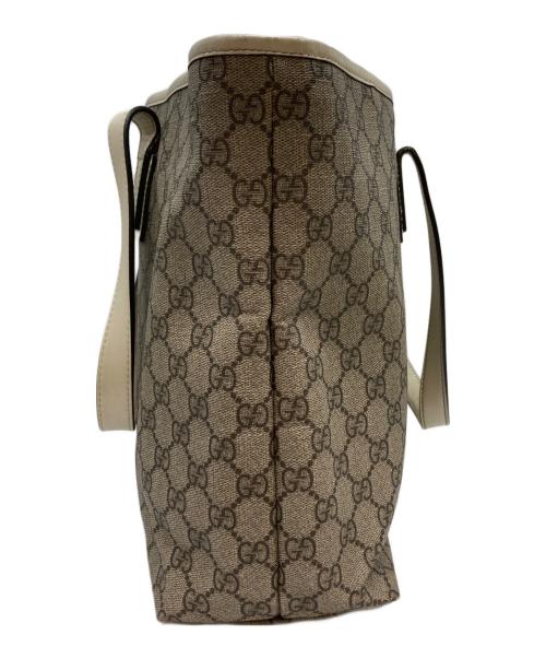 GUCCI（グッチ）GUCCI (グッチ) GGスプリームPVCトートバッグ ベージュの古着・服飾アイテム