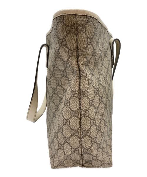 GUCCI（グッチ）GUCCI (グッチ) GGスプリームPVCトートバッグ ベージュの古着・服飾アイテム